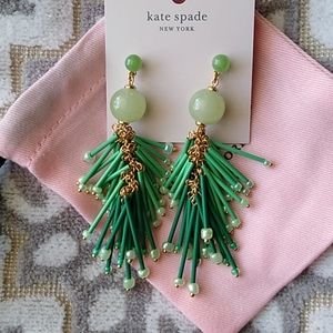 Kate Spade Extra Extra Tassel Earrings Green Ombre